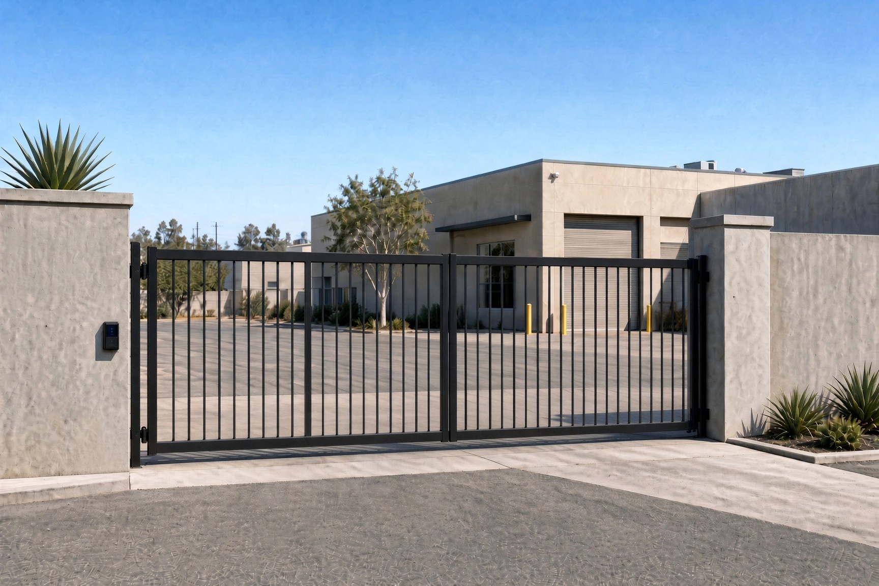Automated-ready commercial vehicle gate in Southern California